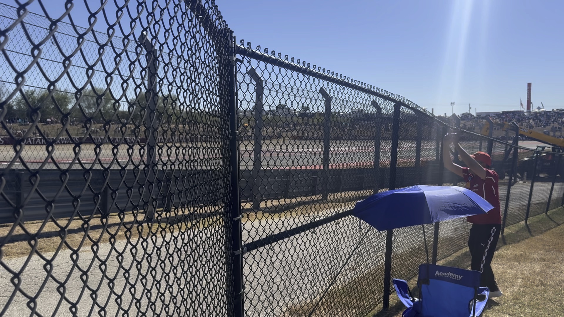Chain link temporary fence panels on a construction site in Chandler